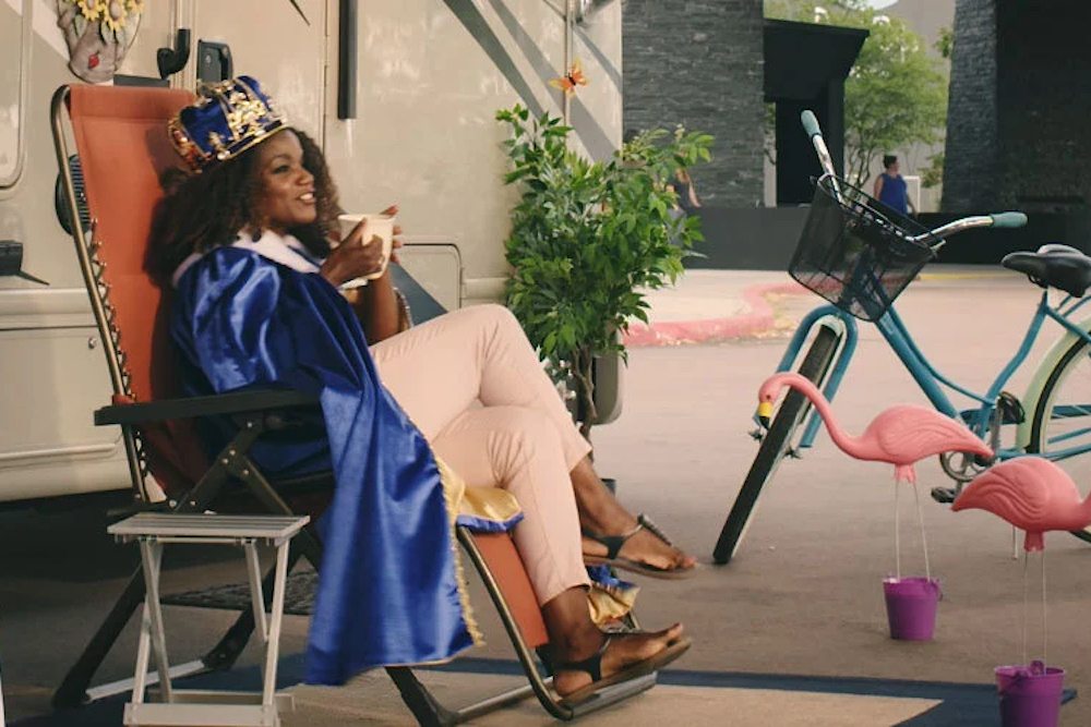 Royal Women Sitting in the RV Park